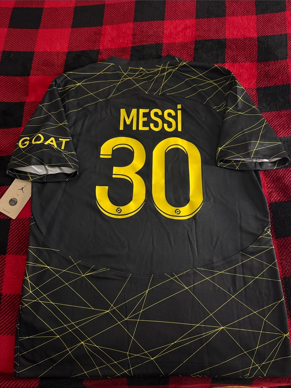 Paris Saint-Germain (PSG) #30 Lionel Messi 2023-24 Jordan Fourth Away Jersey